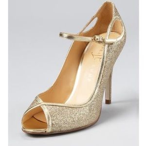 🔥 Ivanka Trump Natalya 2 Peep Toe Sparkle Heels Adorable 20s Shoes